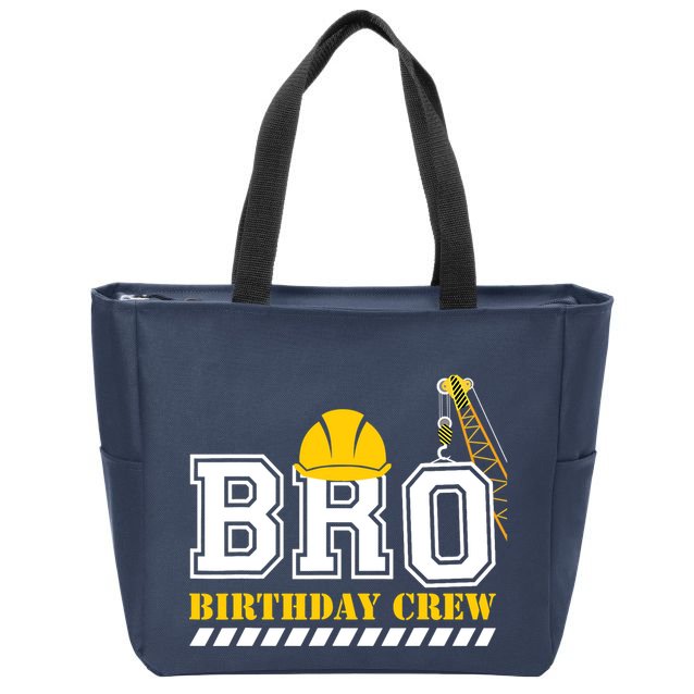 Brother Birthday Crew Construction Birthday Party Zip Tote Bag