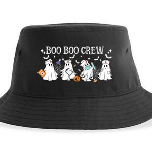 Boo Boo Crew Nurse Ghost Nursing Halloween Spooky Nurse Sustainable Bucket Hat