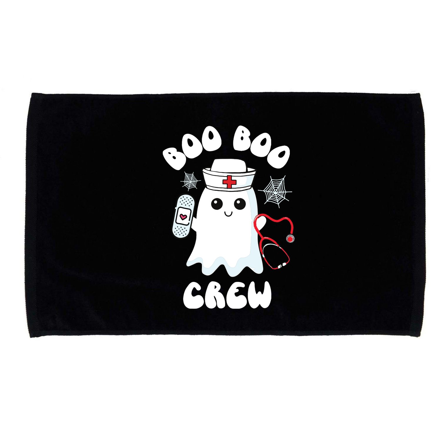 Boo Boo Crew Cute Nurse Ghost Funny Halloween Kids Microfiber Hand Towel