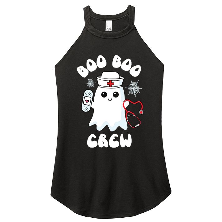 Boo Boo Crew Cute Nurse Ghost Funny Halloween Kids Women's Perfect Tri Rocker Tank