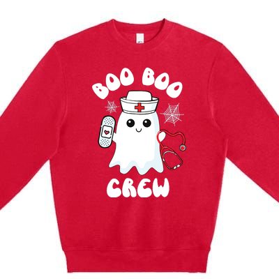 Boo Boo Crew Cute Nurse Ghost Funny Halloween Kids Premium Crewneck Sweatshirt