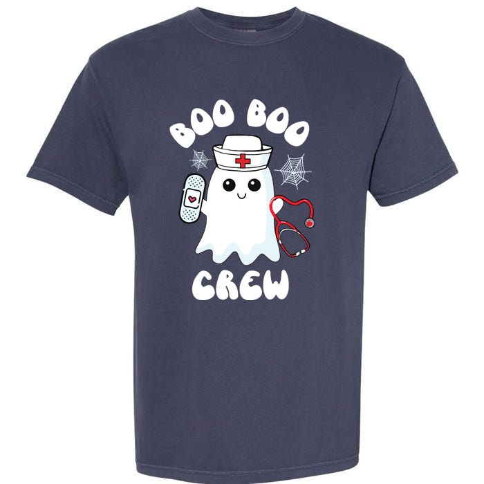 Boo Boo Crew Cute Nurse Ghost Funny Halloween Kids Garment-Dyed Heavyweight T-Shirt