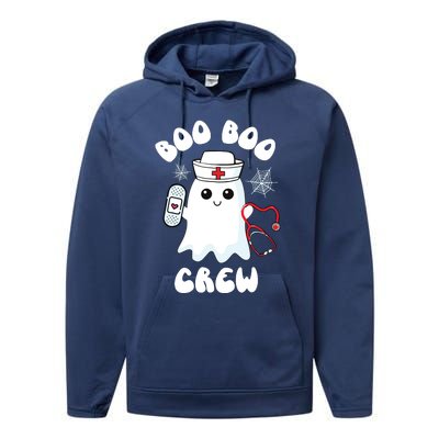 Boo Boo Crew Cute Nurse Ghost Funny Halloween Kids Performance Fleece Hoodie