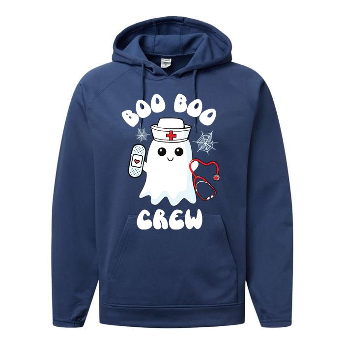 Boo Boo Crew Cute Nurse Ghost Funny Halloween Kids Performance Fleece Hoodie