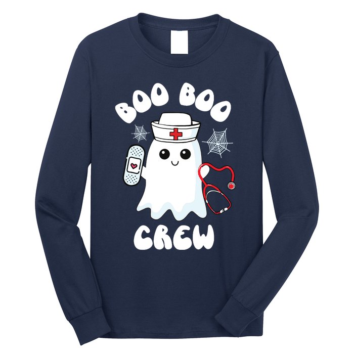 Boo Boo Crew Cute Nurse Ghost Funny Halloween Kids Long Sleeve Shirt