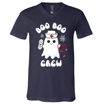 Boo Boo Crew Cute Nurse Ghost Funny Halloween Kids V-Neck T-Shirt