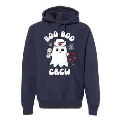 Boo Boo Crew Cute Nurse Ghost Funny Halloween Kids Premium Hoodie