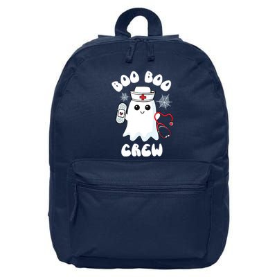 Boo Boo Crew Cute Nurse Ghost Funny Halloween Kids 16 in Basic Backpack