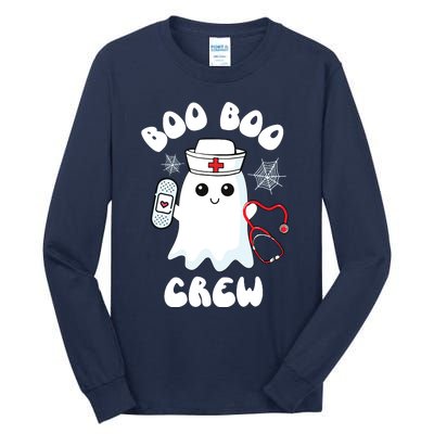 Boo Boo Crew Cute Nurse Ghost Funny Halloween Kids Tall Long Sleeve T-Shirt