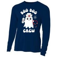 Boo Boo Crew Cute Nurse Ghost Funny Halloween Kids Cooling Performance Long Sleeve Crew