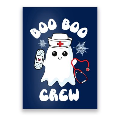 Boo Boo Crew Cute Nurse Ghost Funny Halloween Kids Poster