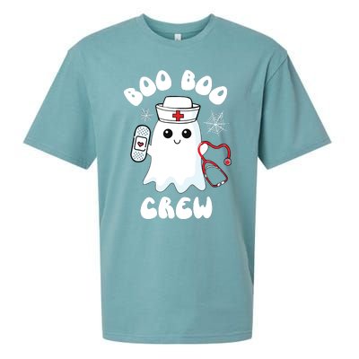 Boo Boo Crew Cute Nurse Ghost Funny Halloween Kids Sueded Cloud Jersey T-Shirt