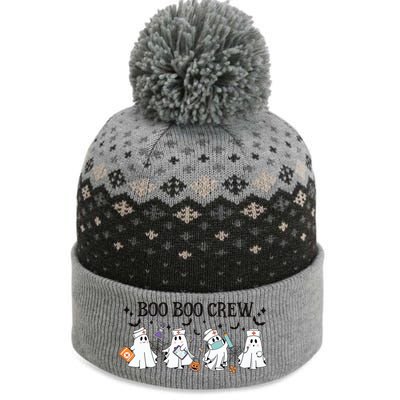 Boo Boo Crew Halloween Ghost Nurse The Baniff Cuffed Pom Beanie