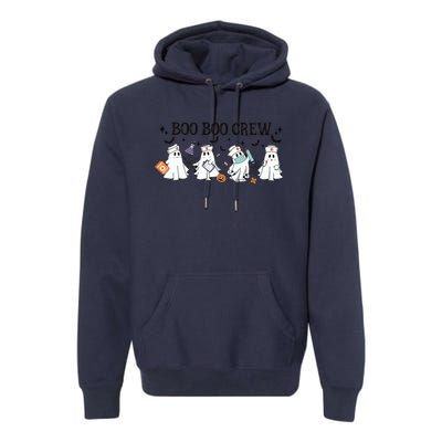 Boo Boo Crew Halloween Ghost Nurse Premium Hoodie