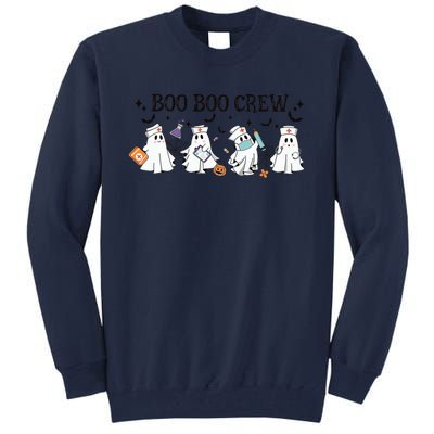 Boo Boo Crew Halloween Ghost Nurse Tall Sweatshirt