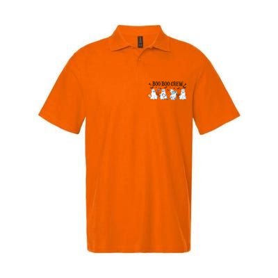 Boo Boo Crew Halloween Ghost Nurse Softstyle Adult Sport Polo