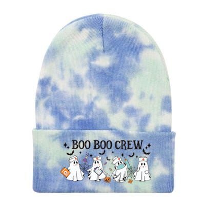 Boo Boo Crew Halloween Ghost Nurse Tie Dye 12in Knit Beanie