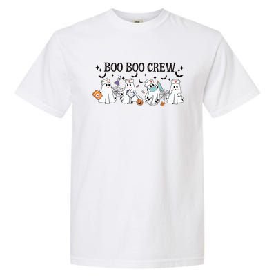 Boo Boo Crew Halloween Ghost Nurse Garment-Dyed Heavyweight T-Shirt