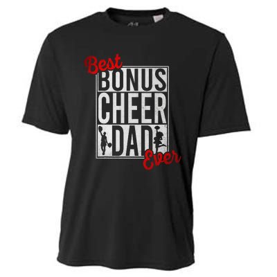 Best Bonus Cheer Dad Ever Cheerleading Cooling Performance Crew T-Shirt