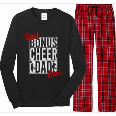 Best Bonus Cheer Dad Ever Cheerleading Long Sleeve Pajama Set