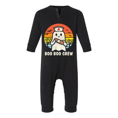 Boo Boo Crew Halloween Nurse Women Ghost Halloween Infant Fleece One Piece