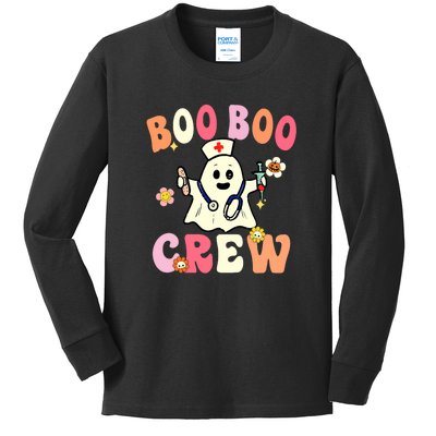 Boo Boo Crew Nurse Ghost Funny Halloween Costume For Women Kids Long Sleeve Shirt