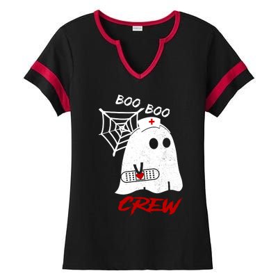 Boo Boo Crew Nurse Ghoost Ladies Halftime Notch Neck Tee