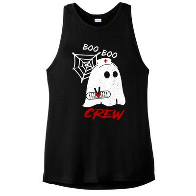 Boo Boo Crew Nurse Ghoost Ladies PosiCharge Tri-Blend Wicking Tank