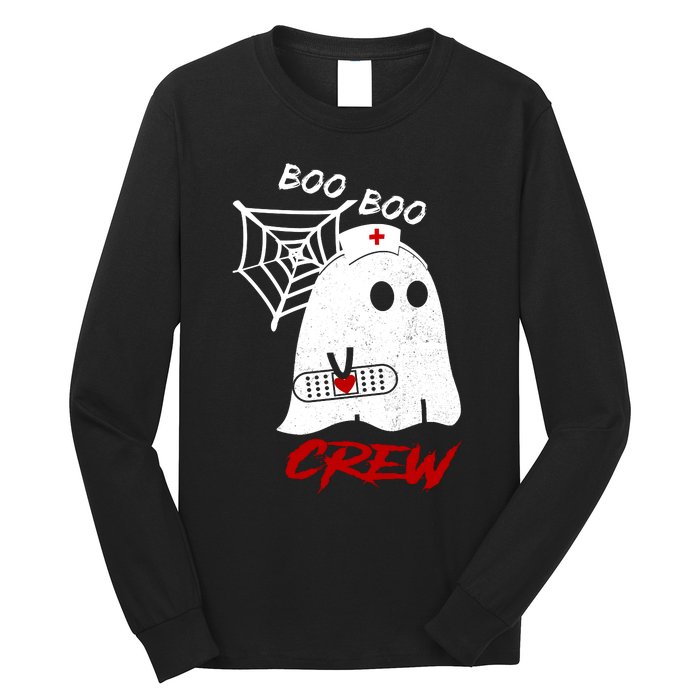 Boo Boo Crew Nurse Ghoost Long Sleeve Shirt