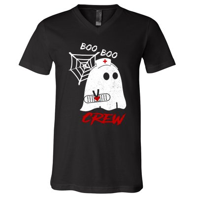 Boo Boo Crew Nurse Ghoost V-Neck T-Shirt