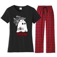 Boo Boo Crew Nurse Ghoost Women's Flannel Pajama Set