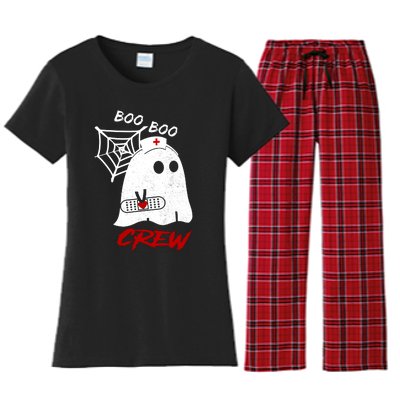 Boo Boo Crew Nurse Ghoost Women's Flannel Pajama Set