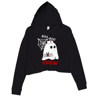 Boo Boo Crew Nurse Ghoost Crop Fleece Hoodie