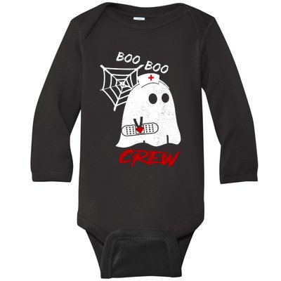 Boo Boo Crew Nurse Ghoost Baby Long Sleeve Bodysuit