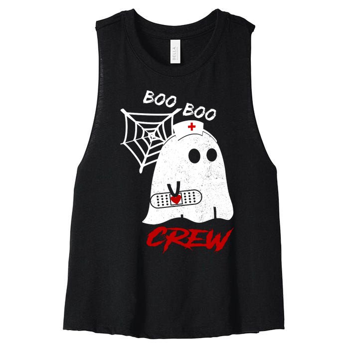 Boo Boo Crew Nurse Ghoost Women's Racerback Cropped Tank