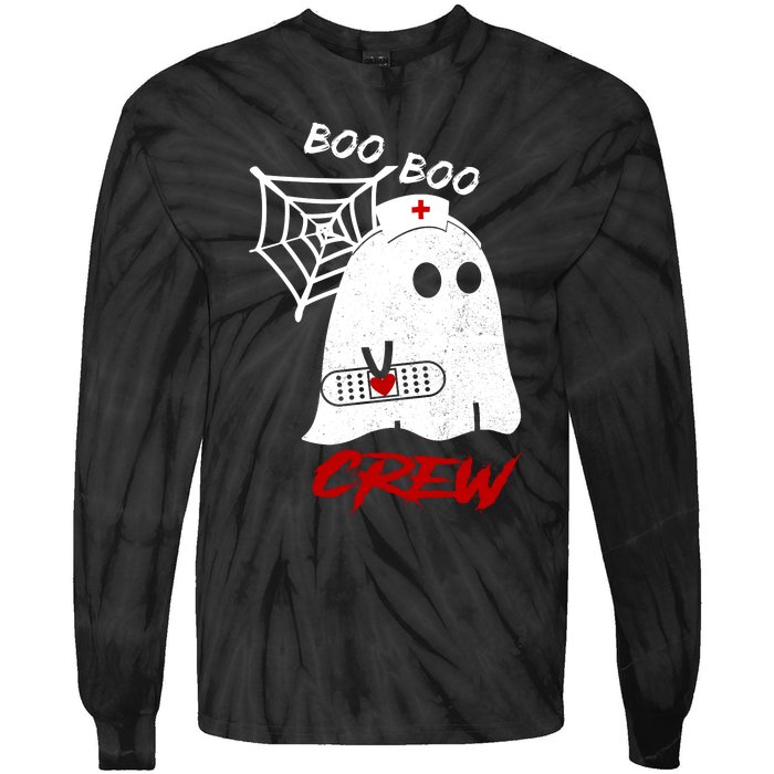 Boo Boo Crew Nurse Ghoost Tie-Dye Long Sleeve Shirt