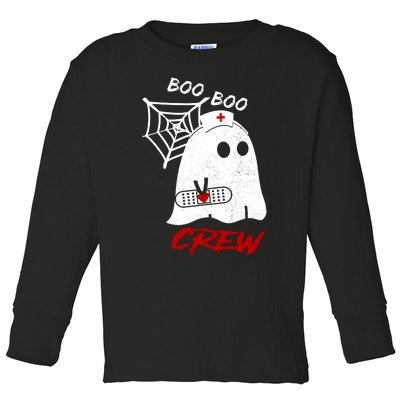 Boo Boo Crew Nurse Ghoost Toddler Long Sleeve Shirt