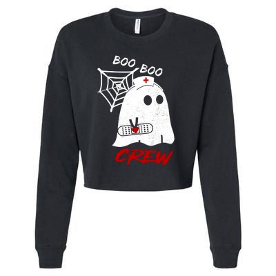 Boo Boo Crew Nurse Ghoost Cropped Pullover Crew