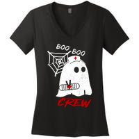 Boo Boo Crew Nurse Ghoost Women's V-Neck T-Shirt