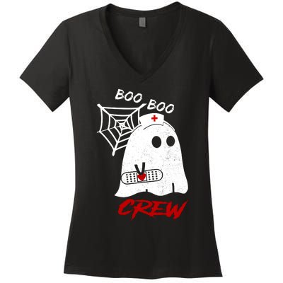 Boo Boo Crew Nurse Ghoost Women's V-Neck T-Shirt