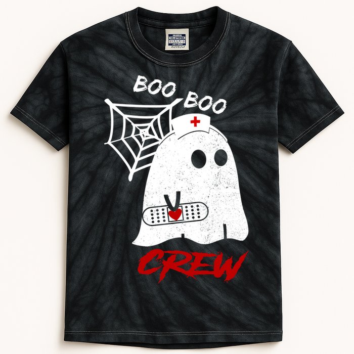 Boo Boo Crew Nurse Ghoost Kids Tie-Dye T-Shirt