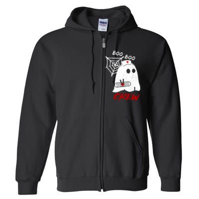 Boo Boo Crew Nurse Ghoost Full Zip Hoodie