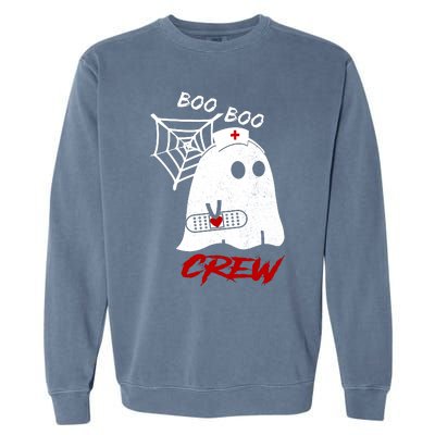 Boo Boo Crew Nurse Ghoost Garment-Dyed Sweatshirt