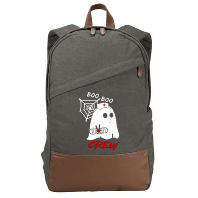 Boo Boo Crew Nurse Ghoost Cotton Canvas Backpack