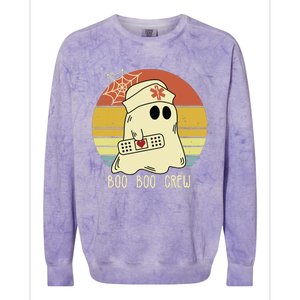 Boo Boo Crew Nurse Halloween Nurse For Women Colorblast Crewneck Sweatshirt