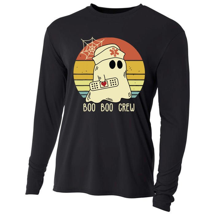 Boo Boo Crew Nurse Halloween Nurse For Women Cooling Performance Long Sleeve Crew