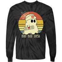 Boo Boo Crew Nurse Halloween Nurse For Women Tie-Dye Long Sleeve Shirt