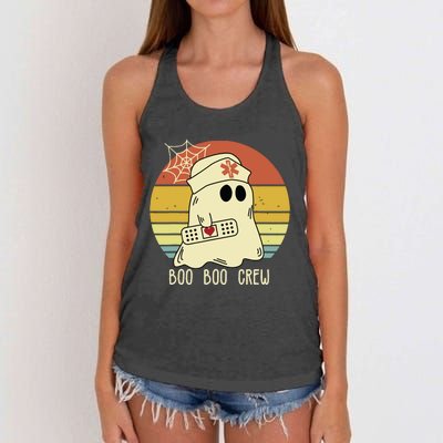 Boo Boo Crew Nurse Halloween Nurse For Women Women's Knotted Racerback Tank