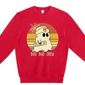 Boo Boo Crew Nurse Halloween Nurse For Women Premium Crewneck Sweatshirt