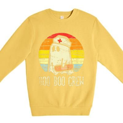 Boo Boo Crew Nurse Halloween Nurses Rn Ghost Premium Crewneck Sweatshirt